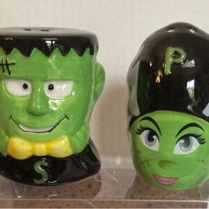 Frankenstein and The Bride Halloween Salt & Pepper